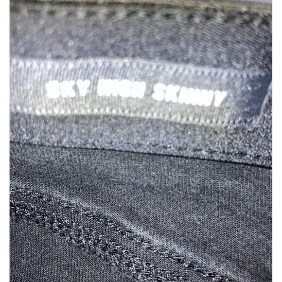 Torrid Jeans 10 R Black Premium Sky high Skinny Distressed Torn Minimalist - Picture 7 of 7